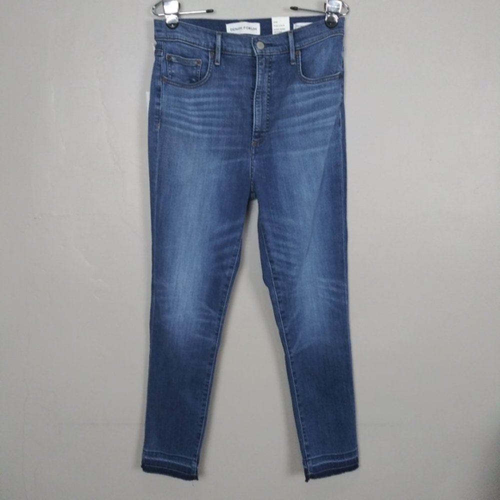 Denim Forum The Lola High Rise Skinny Crop Jeans